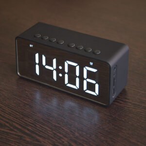 Clocky Bluetooth Speaker & Mirrored Alarm Clock