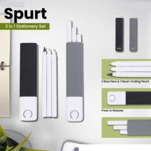 Spurt-SET OF 2 PENS & 1 NEVER-ENDING PENCIL