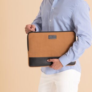 Canvas & Vegan Leather OHIO LAPTOP SLEEV-15 Inch