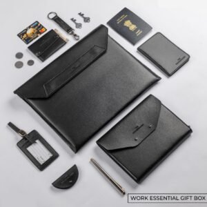 Vegan Leather Laptop Sleeve Set WORK ESSENTIALS GIFT BOX
