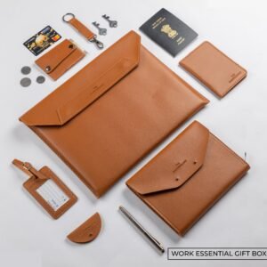 Vegan Leather Laptop Sleeve Set WORK ESSENTIALS GIFT BOX