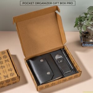 VEGAN LEATHER NOTBOOK SET POCKET ORGANIZER GIFT BOX