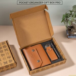 VEGAN LEATHER NOTBOOK SET POCKET ORGANIZER GIFT BOX