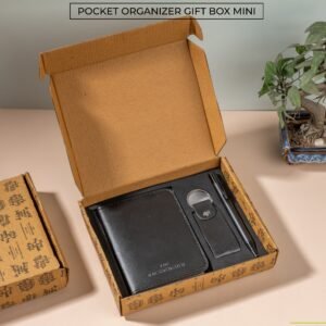 VEGAN LEATHER NOTBOOK SET POCKET ORGANIZER GIFT BOX MINI