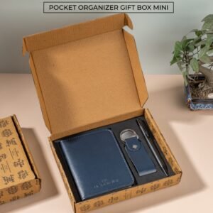 VEGAN LEATHER NOTBOOK SET POCKET ORGANIZER GIFT BOX MINI