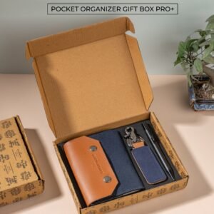 CANVAS & VEGAN LEATHER NOTBOOK SET POCKET ORGANIZER GIFT BOX - PRO