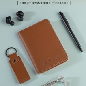 VEGAN LEATHER NOTBOOK SET POCKET ORGANIZER GIFT BOX MINI