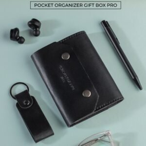 VEGAN LEATHER NOTBOOK SET POCKET ORGANIZER GIFT BOX