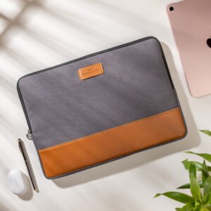 Canvas & Vegan Leather OHIO LAPTOP SLEEV-15 Inch