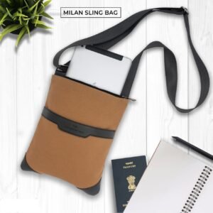 Canvas & Vegan Leather MILAN SLING BAG