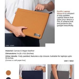 Canvas & Vegan Leather PACIFIC LAPTOP SLEEVE