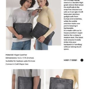 Vegan Leather CHICAGO LAPTOP SLEEVE