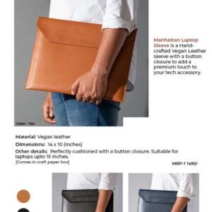 Vegan Leather MANHATTAN LAPTOP SLEEVE
