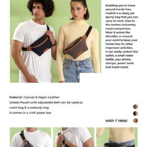 CANVAS & VEGAN LEATHER MADRID FANNY PACK