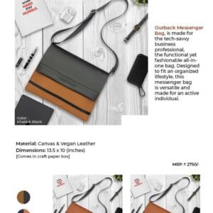 Canvas & Vegan Leather OUTBACK MESSENGER BAG