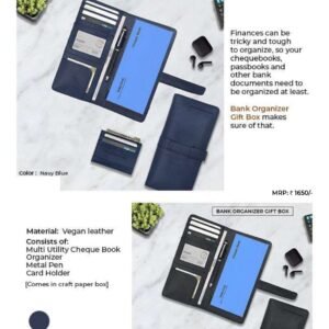 Vegan Leather Passport Organizer Set BANK ORGANIZER GIFT BOX
