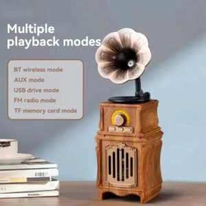 Retro BT speaker 7W high-power+subwoofer diaphragm